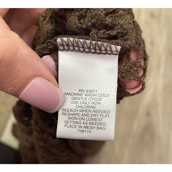 Liz Claiborne Brown Short Sleeve Sweater XL - Picture 3 of 3